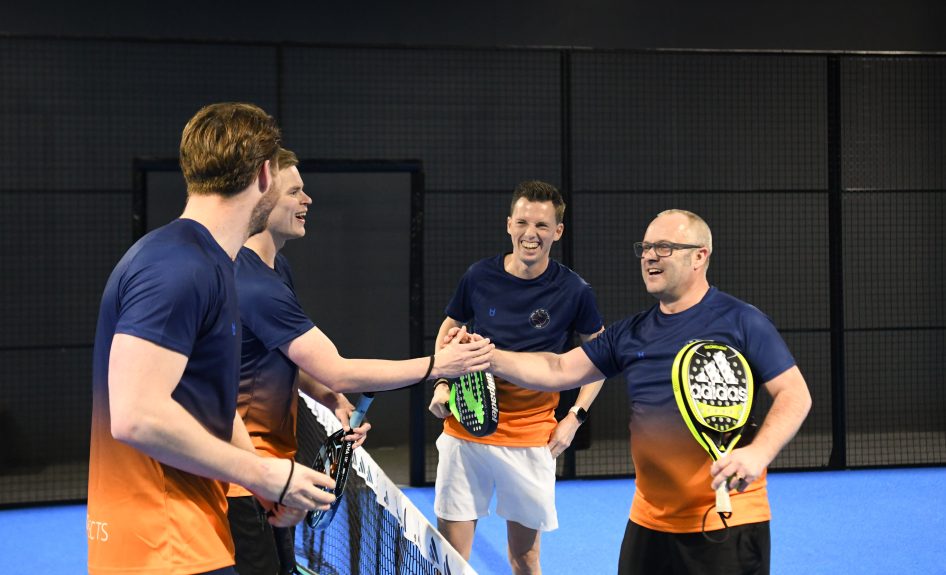 Employees of BENK PROJECTS during the ''BENK of the court'' network padel tournament 2025
